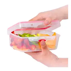 BUHOGAR - Recipiente Tapper Portacomida Para Lonchera Hermetico Set X4