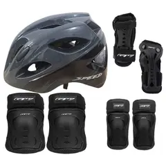 ON TRAIL - Casco + Protectores Niño Niña Bicicleta Patinaje Monopatin
