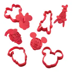 FARBERWARE - Juego de sellos y cortadores de galletas 8Pzs forma Disney Rojo