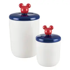 FARBERWARE - Set x 2 recipientes de cerámica con tapa hermética para almacenamiento