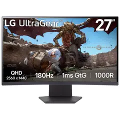 LG - Monitor Curvo Gamer 27 UltraGear QHD VA 180Hz 1ms GTG 27GS60QC-B