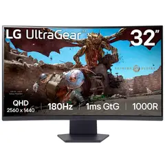 LG - Monitor Curvo Gamer 32 UltraGear QHD VA 180Hz 1ms GTG 32GS60QC-B