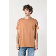 KOAJ - Camiseta en algodón unicolor cuello redondo Hombre