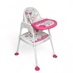 BRITOCHET - Silla Comedor Bebé 3 en 1 REF AND112 Rosado Unicornio