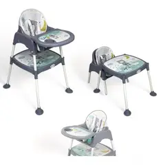 BRITOCHET - Silla Comedor Bebé 3 en 1 REF AND114 Gris
