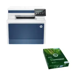 HP - Impresora Multifuncional 4303fdw Color Azul + Resma tamaño carta Gratis