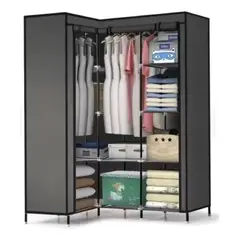 GENERICO - Closet Armario Esquinero Portátil Ropa 8 Estantes