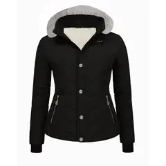 MODA EN CIRCUITO - Chaqueta Impermeable Corta para Mujer Forrada en Ovejero