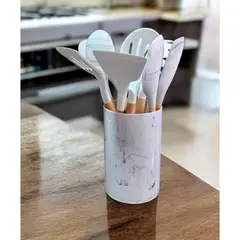 GENERICO - Set de utensilios en silicona 10 piezas resistente al calor