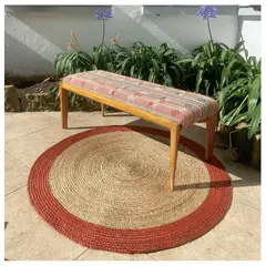 GENERICO - Alfombre Natural Rust IC-17997 / Medidas: 1.50 x 1.50 diámetro