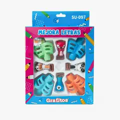 OFFI ESCO - Adaptador Mejora Letra Set X4 Corrector De Postura De Dedos