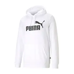 PUMA - Hoodie Saco Marca Ess Big Logo Blanco Original Hombre