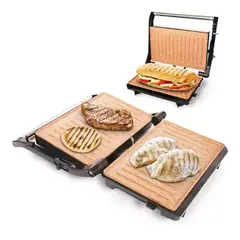 HOME ELEMENTS - Sanduchera Panini Grill Asador