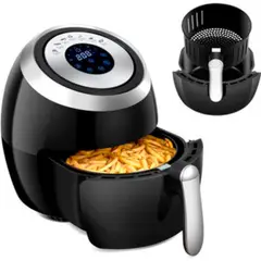 GENERICO - Olla Freidora De Aire Digital 4.2 L Sin Aceite + Recetario.