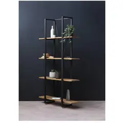 GENERICO - Estanteria Biblioteca Tumon Rustico industrial 120x40x190cm
