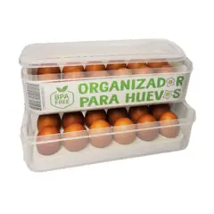 BUHOGAR - Organizador de Huevos para 24 - Caja Porta Huevos Duradera