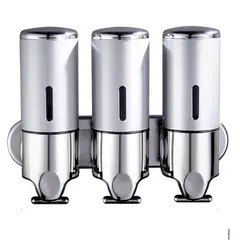 GENERICO - Champú y jabón Luxury Dispenser 3 cápsulas 1500 ml PLATEADO