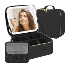 AMERICAN GENERICS - Estuche De Maquillaje Inteligente Con Espejo Y Luz Led 3 Modos