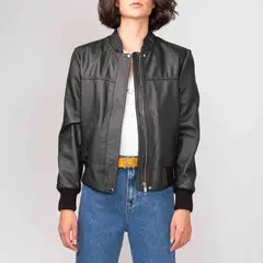 MARIO HERNANDEZ - Chaqueta Bomber Coral Negro Gema