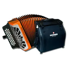HOHNER - ACORDEÓN REY VALLENATO ADG NARANJA A4905S