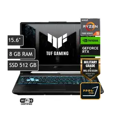ASUS - Portatil TUF A15 RYZEN 5 7535HS - 8GB DDR5 - 512GB SSD - PANT 15,6" FHD - FA506NC-HN006