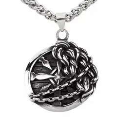 GENERICO - Collar Nórdico Vikingo Amuleto Acero Inoxidable Para Hombre
