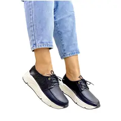 EVEGONZ - Zapatos Casuales En Cuero Calzado Negro Mujer