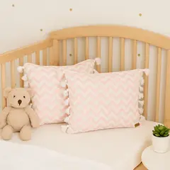 NOSSARENA - Set x 2 cojines infantil de 35x25cm color rosa