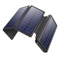 GENERICO - Power Bank Solar Recargable 4 Paneles 20000mah Con Linterna