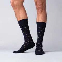 MARIO HERNANDEZ - Medias Monograma Azul Largas MH Socks