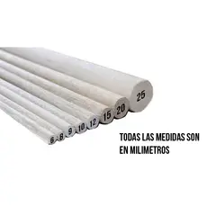 GENERICO - Palo Balso Redondo 20 Mm X 90 Cm De Largo X 10 Unidades
