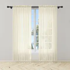 ADVANCE - Cortina Beige en Velo Muselina 3 mts x 2.10 mts Dividido