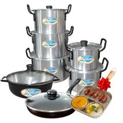 GENERICO - Bateria De Ollas Cocina Perfecta Black Alfusa