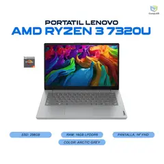 LENOVO - Portátil Ryzen 3 7320U + ram 16gb - v14 g4 amn