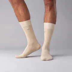 MARIO HERNANDEZ - Medias Básicas Beige Largas MH Socks