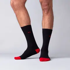 MARIO HERNANDEZ - Medias Básicas Negro Largas MH Socks