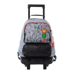 TOTTO - Morral con ruedas Niño Super Avengers Mediano Gris