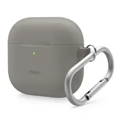 ELAGO - Estuche Compatible Airpods 4 De Silicona Con Arnés Gris