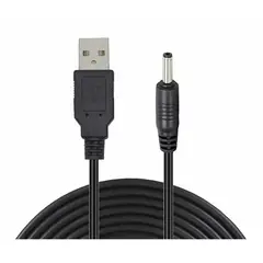 GENERICO - Cable De Alimentación Con USB 2,0 A Dc 3,5x1,35mm 90cm