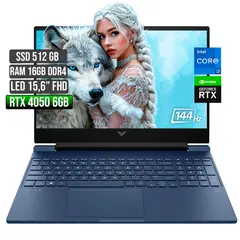 HP - VICTUS INTEL CORE I7-12650H RTX 4050 6GB SSD 512GB RAM 16GB LED 15,6" FHD 144Hz