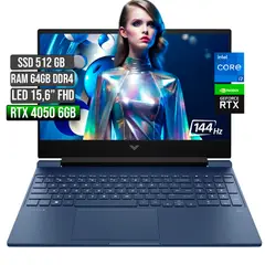 HP - Portátil Gamer Victus Intel Core I7 RTX 4050 6GB 15.6" 64GB RAM