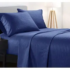 SIRENITAS - Juego de sabanas Cama King Azul Oscuro Elegante