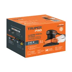 TRUPER - Lijadora Orbital 1/4 De Hoja 240 W Pro 14000 Opm