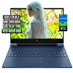 HP - VICTUS INTEL CORE I7-12650H RTX 4050 6GB SSD 2TB RAM 16GB LED 15,6" FHD 144Hz