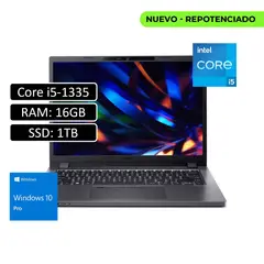 ACER - PORTATIL TRAVELMATE - INTEL CORE I5 1335U - 16GB DDR4 - 1TB SSD - 14" WUXGA - WIN 11 PRO