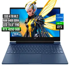 HP - VICTUS INTEL CORE I7-12650H RTX 4050 6GB SSD 4TB RAM 64GB LED 15,6" FHD 144Hz