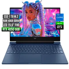 HP - VICTUS INTEL CORE I7-12650H RTX 4050 6GB SSD 1TB RAM 40GB LED 15,6" FHD 144Hz