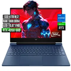 HP - Portátil Gamer Victus Intel Core i7 RTX 4050 16GB RAM 4TB SSD 15.6" FHD 144Hz