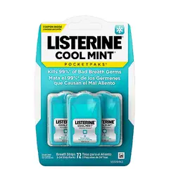 LISTERINE - Laminas To Go Travel Size Cool Mint 3 Pack