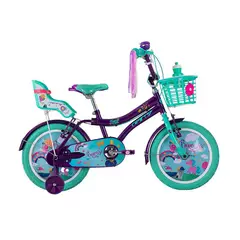 GW - Bicicleta para niñas rin 16 Princess Story Morado Lavanda